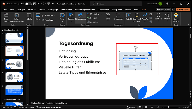 Abschnittszoom in PowerPoint einf&uuml;gen