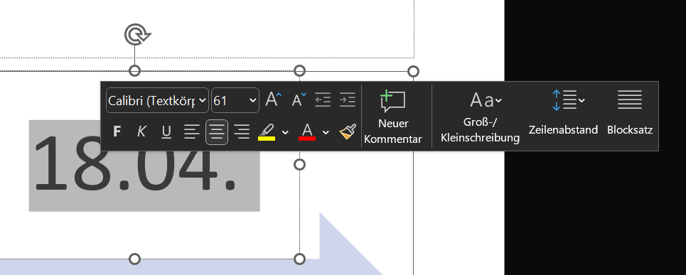 Verschiedene Formatierungen wie Schriftart oder Schriftgr&ouml;&szlig;e &auml;ndern