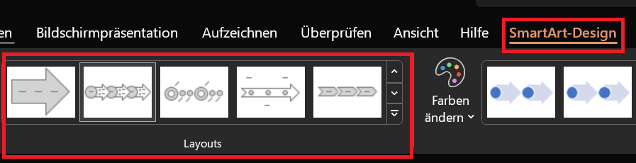 Layout eines Excel Diagrammes ändern