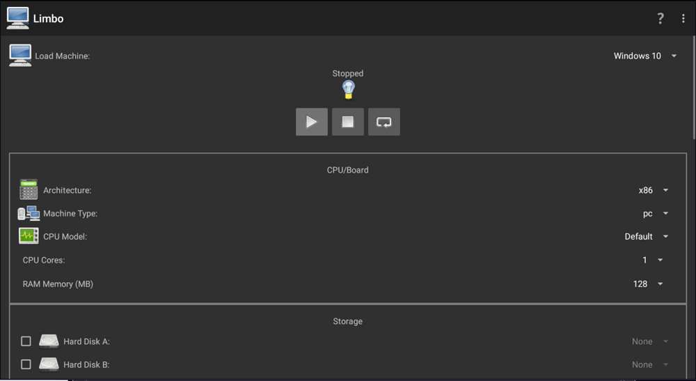 Die Limbo App als PC Emulator für Windows 10