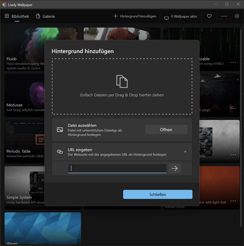 Bewegtes Windows Hintergrundbild mit Lively Wallpaper erstellen
