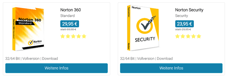 Norton Sicherheitsprogramme für Rundum-Schutz Ihrer Systeme.