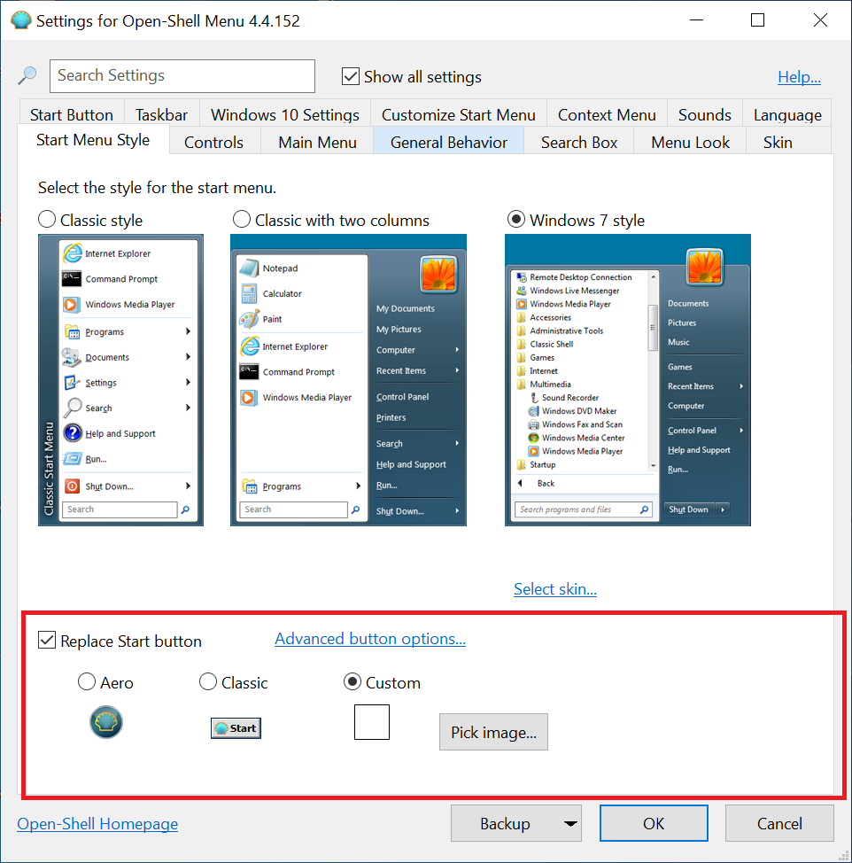 Mit Open Shell den klassischen Windows 7 Startbutton in Windows 10 einfügen