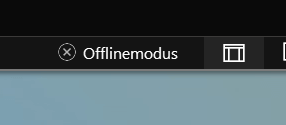 Aktivierter Offline-Modus in Outlook