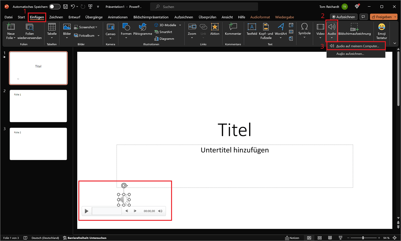 PowerPoint mit Musik hinterlegen