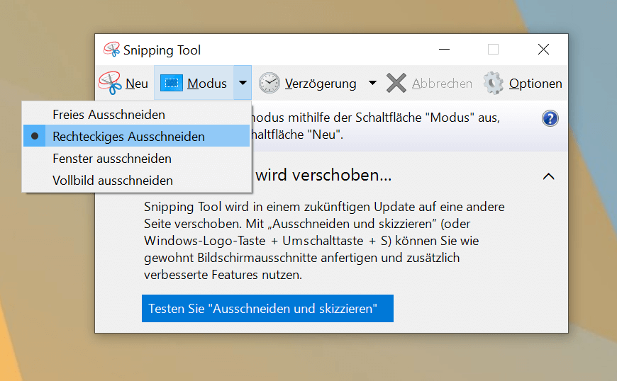 Mit dem Snipping Tool Ausschnitte erzeugen und anschlie&szlig;end Word in JPG speichern