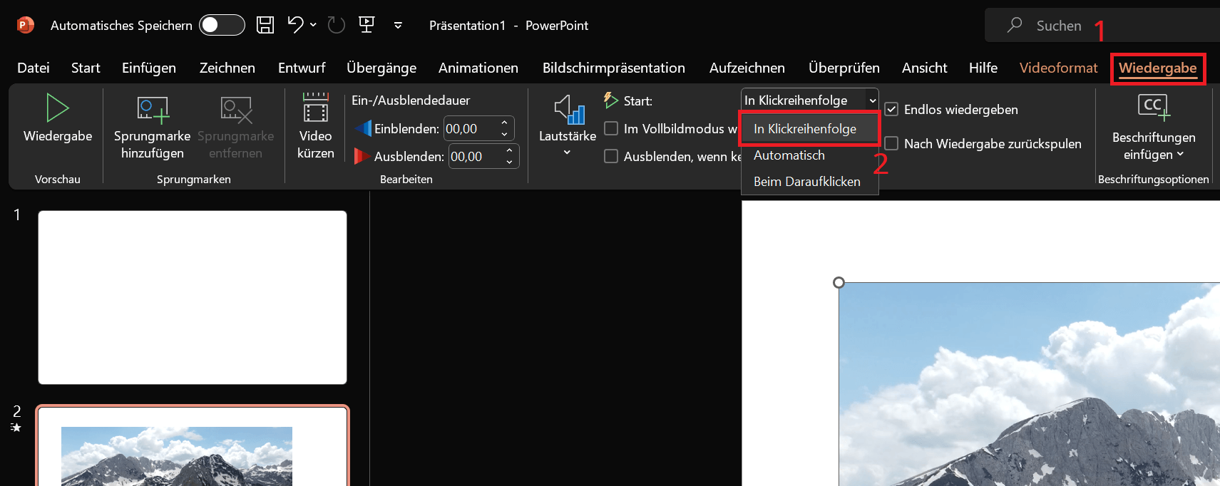 Videos automatisch starten