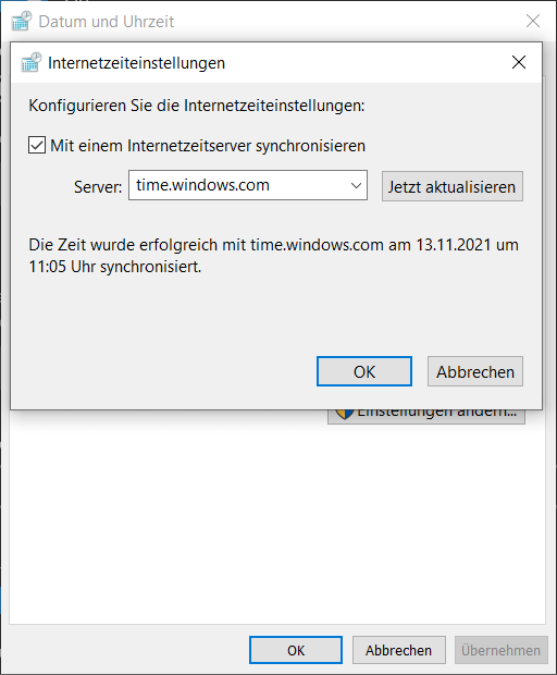 Datum und Uhrzeit in Windows 10 automatisch über das Internet ändern und synchronisieren