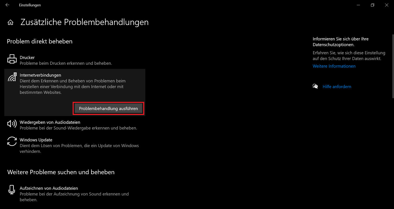 Windows 10 Reparatur Problembehandlung