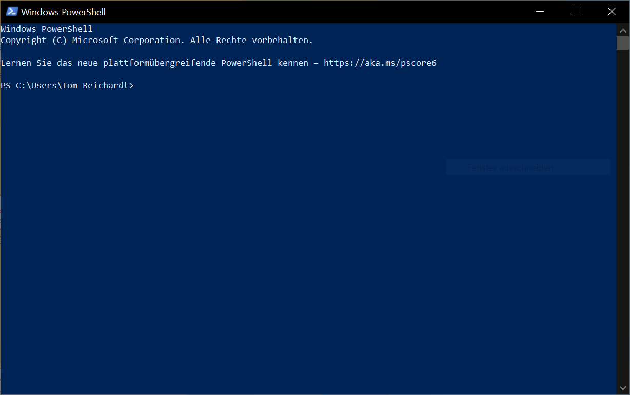 Windows PowerShell &ouml;ffnen