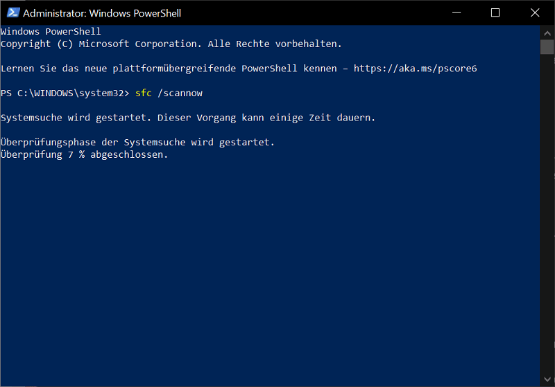 Windows-Taste Fehler in der Windows PowerShell beheben