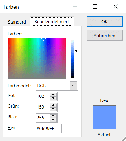 Word: Individuelle Hintergrundfarbe einstellen
