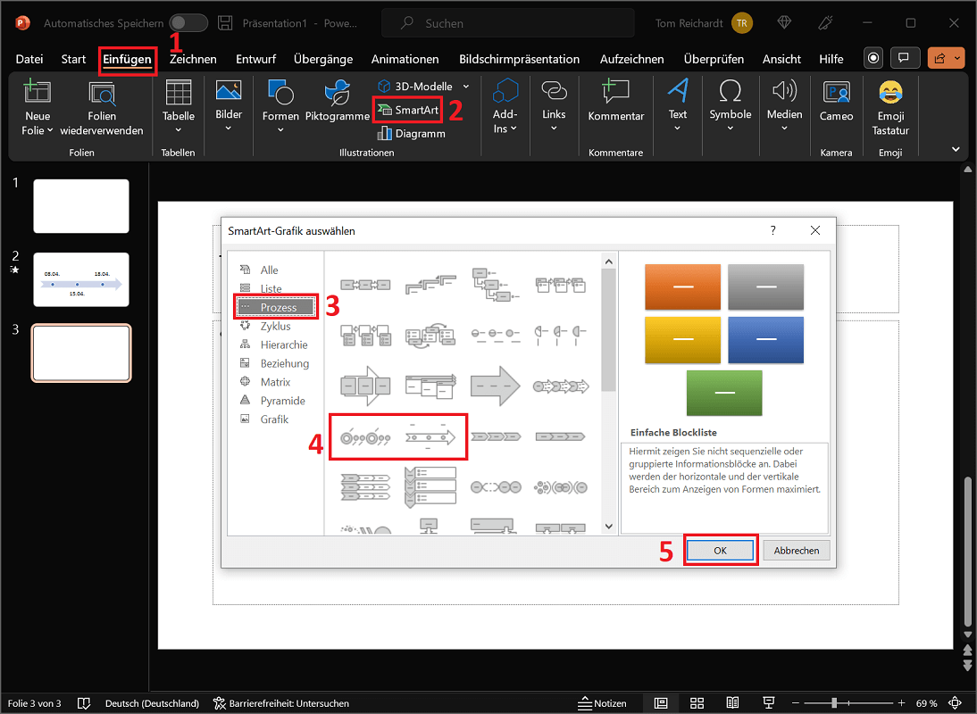 Zeitstrahl in PowerPoint erstellen