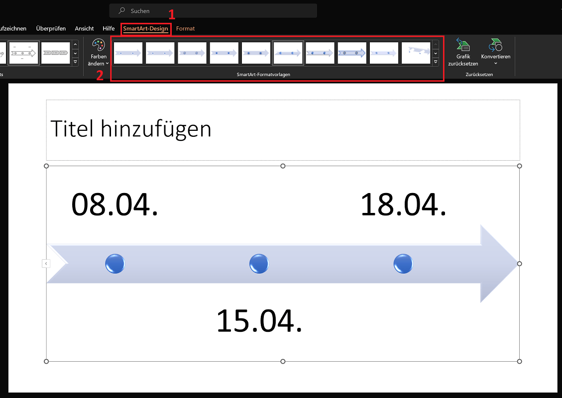 Zeitstrahl Vorlagen in PowerPoint