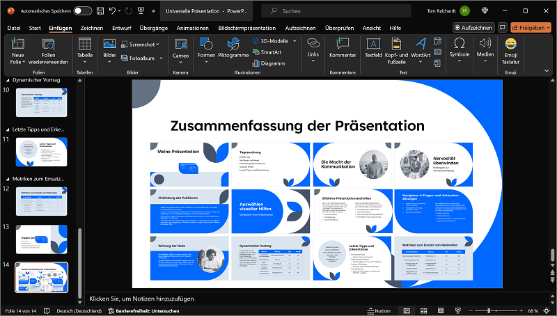 Zusammenfassungszoom in PowerPoint einf&uuml;gen