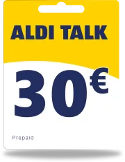 Alditalk Guthaben 30€