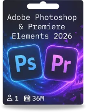 Adobe Photoshop & Premiere Elements 2026 | 1 Benutzer | 3 Jahre