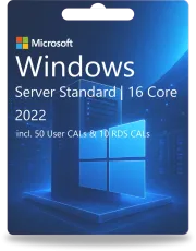 Windows Server 2022 Standard | 16 Core + 50 User CALs + 10 RDS CALs