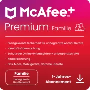 McAfee+ Premium Family | 6 Benutzer | 1 Jahr