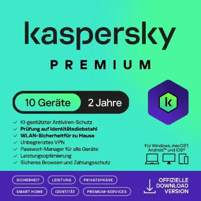 Kaspersky Premium | 10 Geräte | 2 Jahre