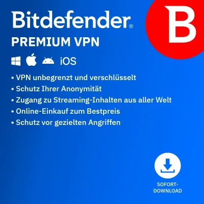 Bitdefender Premium VPN | 10 Geräte | 1 Jahr