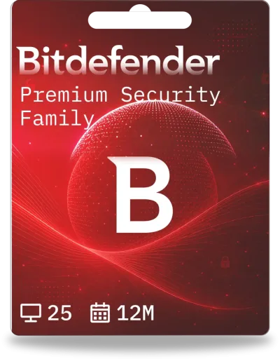 Bitdefender Premium Security Family | 25 Geräte | 1 Jahr