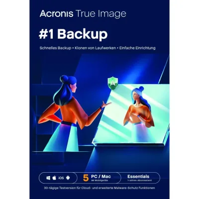 Acronis True Image Essentials | 5 Geräte | 1 Jahr