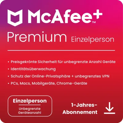 McAfee+ Premium Individual | 1 Benutzer | 1 Jahr